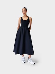 Sweaty Betty Black Explorer Ribbed Racer Dress - Image 1 of 5