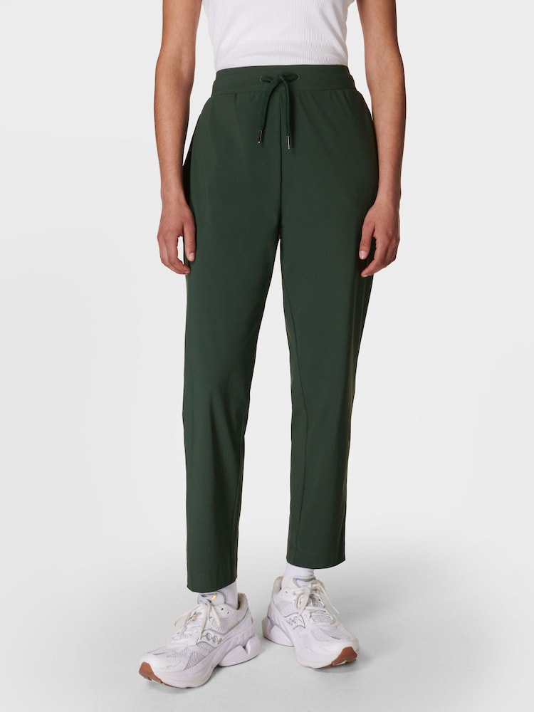 Sweaty Betty Green Explorer Side Stripe 27 Trousers - Image 1 of 7