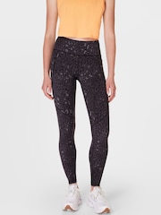 Sweaty Betty Black Chrome Full Length Power Workout Leggings - Image 1 of 7