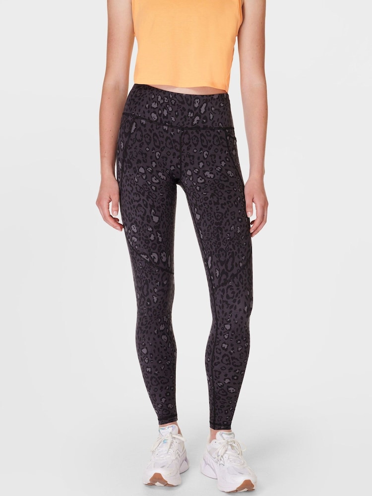 Sweaty Betty Black Chrome Full Length Power Workout Leggings - Image 1 of 7