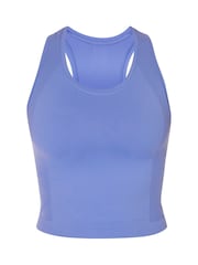 Sweaty Betty Blue Athlete Crop Seamless Workout Tank Top - Image 4 of 4