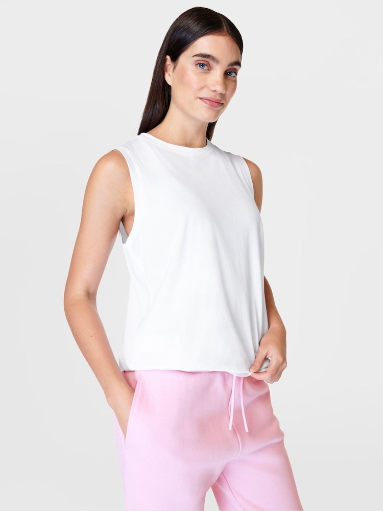 Sweaty Betty White Essential Sleeveless Tank - Image 3 of 7
