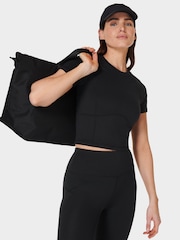 Sweaty Betty Black All Day Cropped T-Shirt - Image 4 of 6
