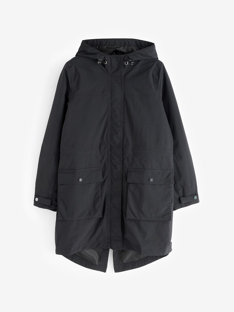 Sweaty Betty Black Stride Waterproof Parka - Image 11 of 11