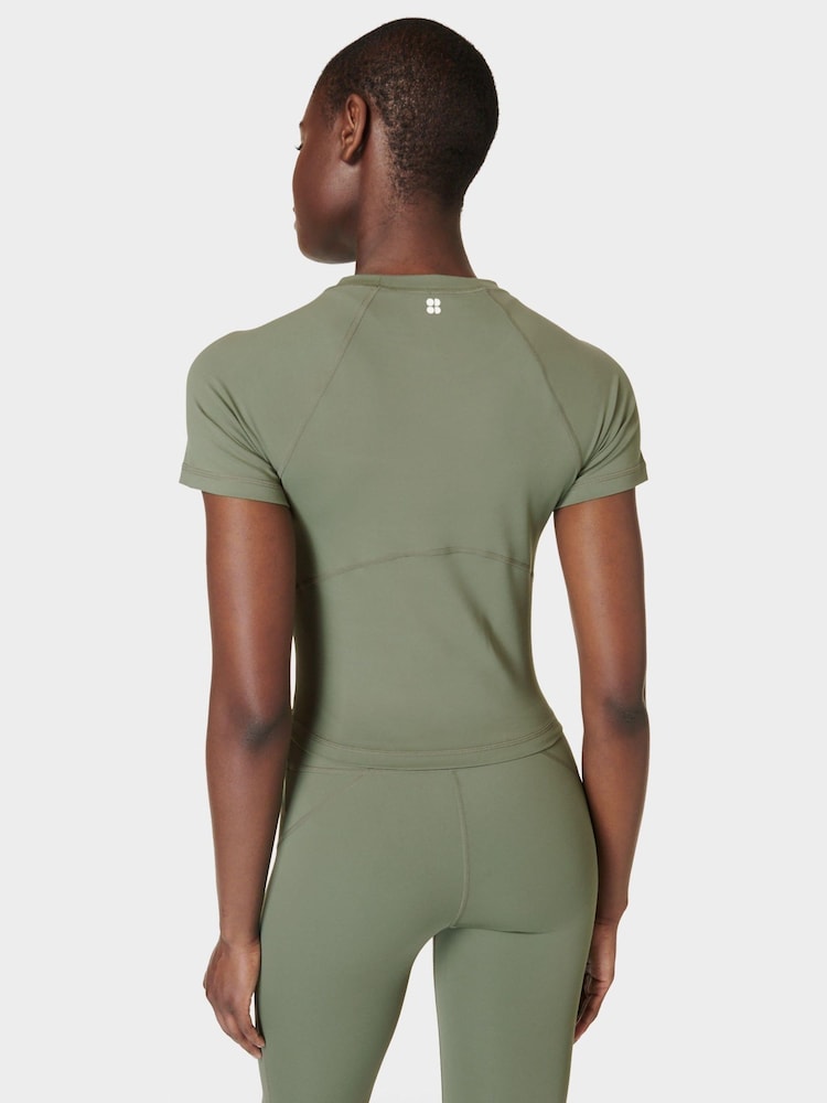 Sweaty Betty Grey All Day Cropped T-Shirt - Image 2 of 7
