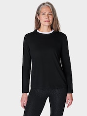 Sweaty Betty Black Chrome Essential Long Sleeve T-Shirt - Image 1 of 6