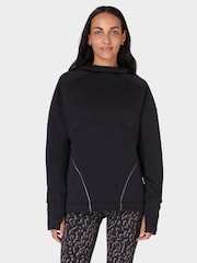 Sweaty Betty Black Tempo Train Hoodie - Image 1 of 8