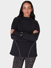 Sweaty Betty Black Tempo Train Hoodie - Image 4 of 8
