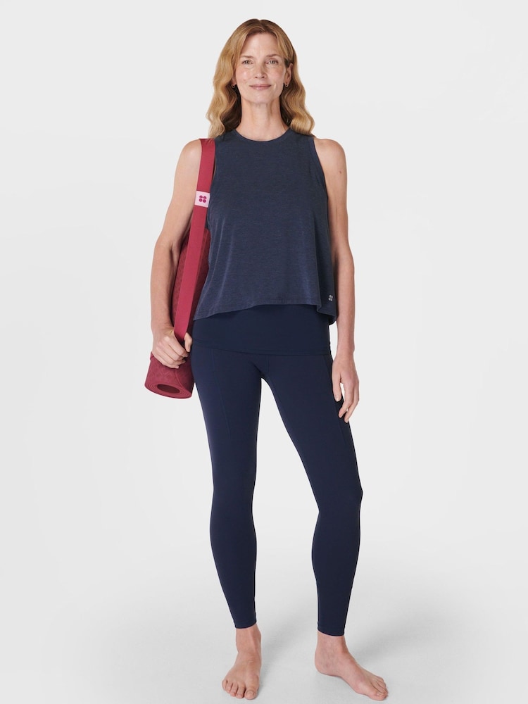 Sweaty Betty Blue Soft Flow Double Up Bra Tank - Image 1 of 7