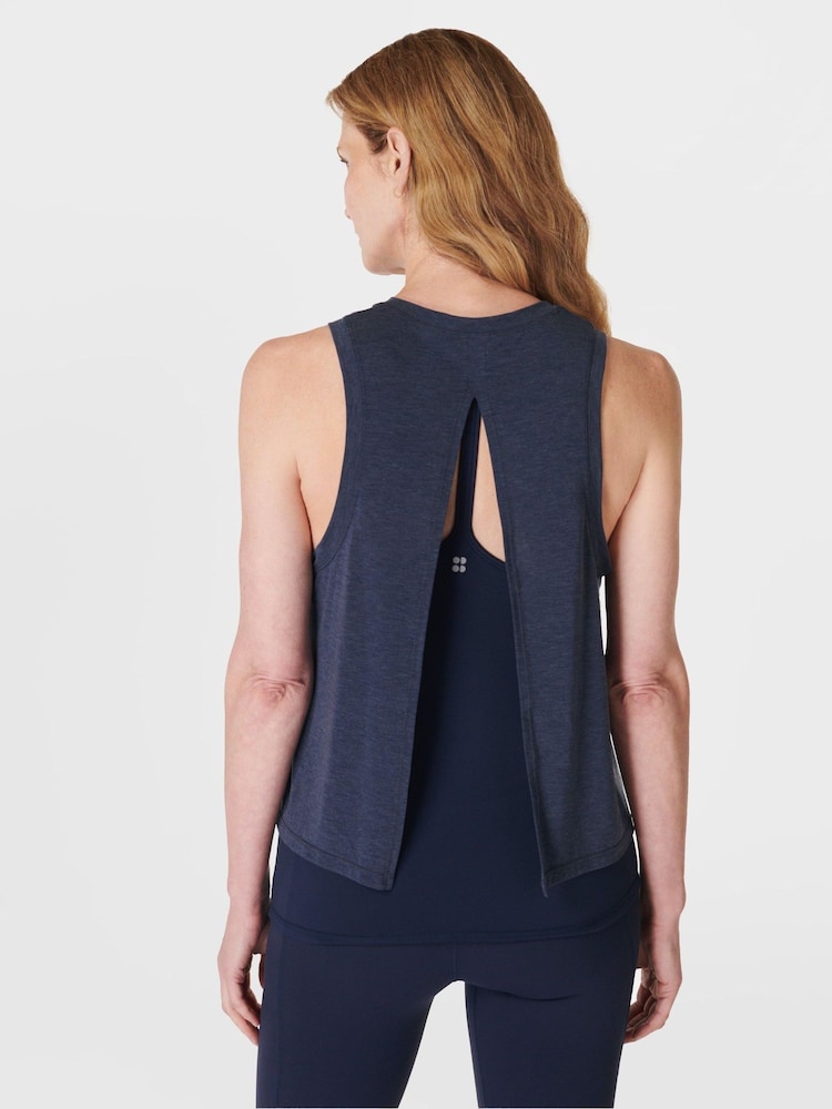 Sweaty Betty Blue Soft Flow Double Up Bra Tank - Image 2 of 7