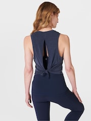 Sweaty Betty Blue Soft Flow Double Up Bra Tank - Image 3 of 7