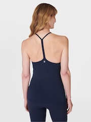 Sweaty Betty Blue Soft Flow Double Up Bra Tank - Image 5 of 7