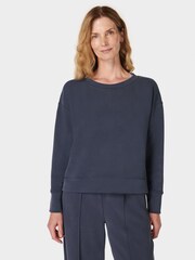 Sweaty Betty Blue Sand Wash Pullover Sweat Shirt - Image 1 of 6