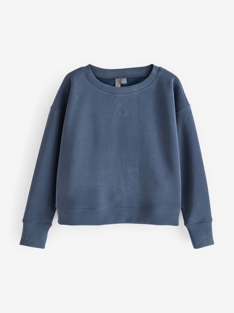 Sweaty Betty Blue Sand Wash Pullover Sweat Shirt - Image 6 of 6