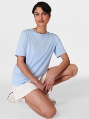 Sweaty Betty Blue Essential Crew Neck T-Shirt - Image 3 of 6