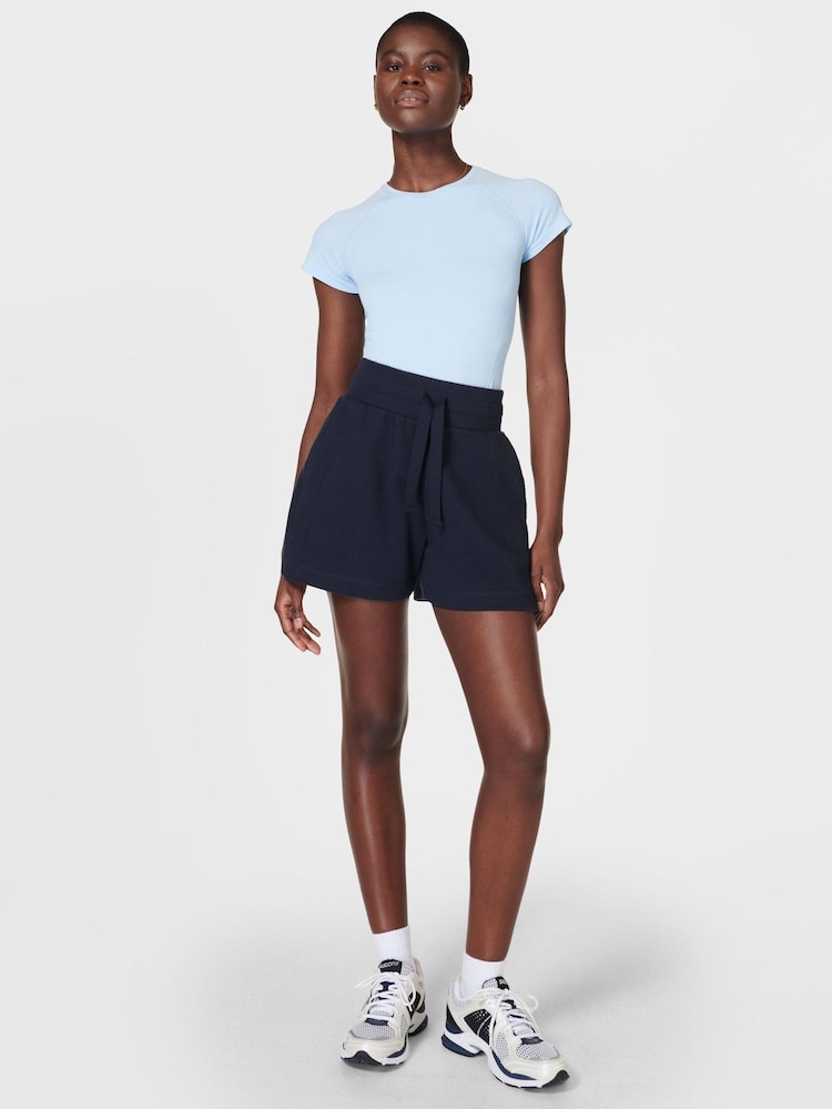 Sweaty Betty Blue Revive High Waist Shorts - Image 1 of 5