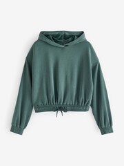 Sweaty Betty Green Sand Wash Cloud Weight Crop Hoodie - Image 6 of 6