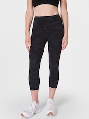 Sweaty Betty Black Power Cropped Workout Leggings - Image 1 of 7