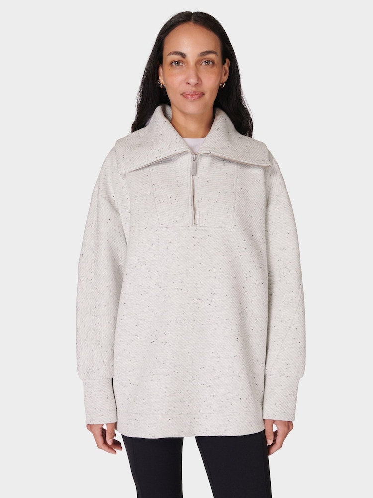 Sweaty Betty Grey Radiant Half Zip Sweatshirt - Image 1 of 7