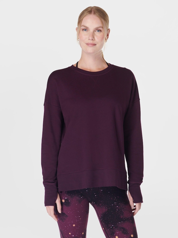 Sweaty Betty Light Purple After Class Longline Sweatshirt - Image 1 of 7