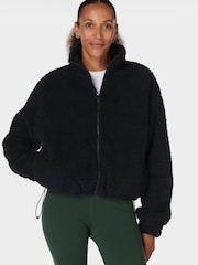 Sweaty Betty Black Black Canyon Fleece Zip-Up Sweatshirt - Image 4 of 7