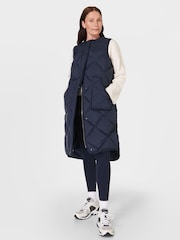 Sweaty Betty Blue Downtown Quilted Gilet - Image 1 of 8