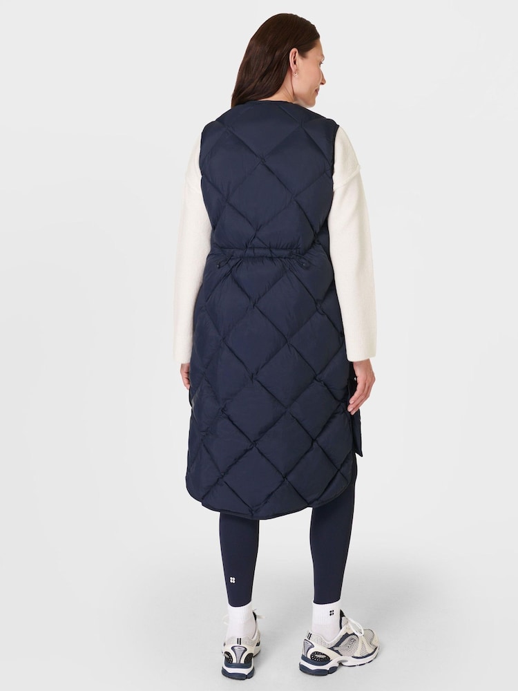 Sweaty Betty Blue Downtown Quilted Gilet - Image 2 of 8