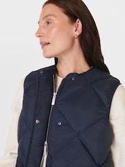 Sweaty Betty Blue Downtown Quilted Gilet - Image 4 of 8