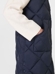 Sweaty Betty Blue Downtown Quilted Gilet - Image 7 of 8