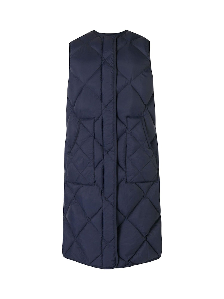 Sweaty Betty Blue Downtown Quilted Gilet - Image 8 of 8