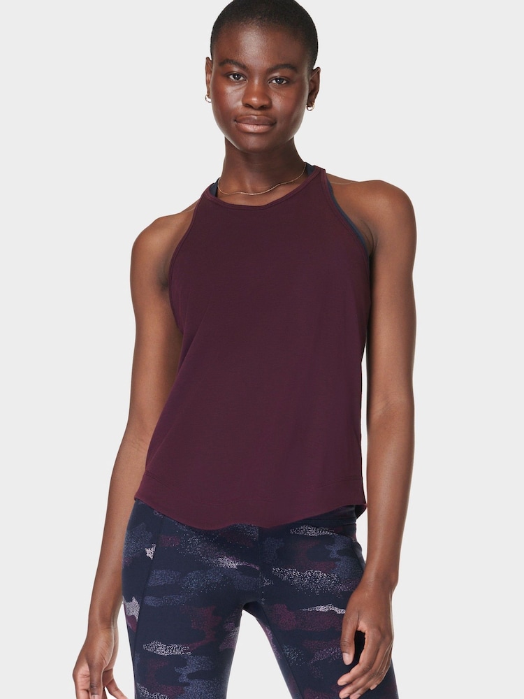 Sweaty Betty Purple Breathe Easy Run Tank Top - Image 1 of 8 Sweaty Betty Purple Breathe Easy Run Tank Top - Image 1 of 8