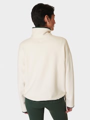 Sweaty Betty Cream Mallow Half Zip Pullover Sweat Top - Image 2 of 8