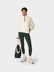Sweaty Betty Cream Mallow Half Zip Pullover Sweat Top - Image 3 of 8