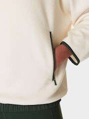 Sweaty Betty Cream Mallow Half Zip Pullover Sweat Top - Image 7 of 8