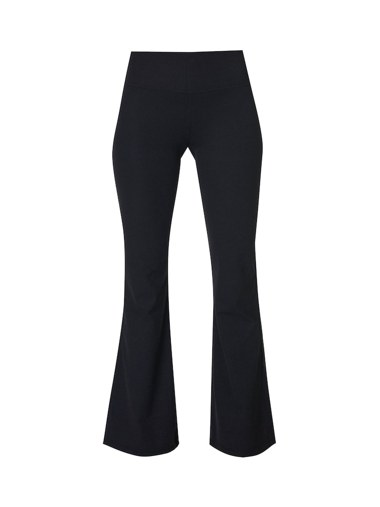 Sweaty Betty Black Glow Flex Rib Flare Trousers - Image 7 of 7