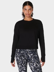Sweaty Betty Black After Class Crop Sweatshirt - Image 1 of 7