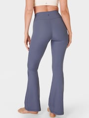 Sweaty Betty Blue Glow Flex Rib Flare Trousers - Image 2 of 6