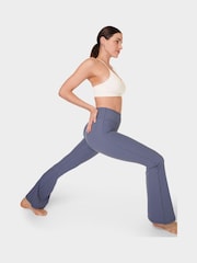 Sweaty Betty Blue Glow Flex Rib Flare Trousers - Image 3 of 6