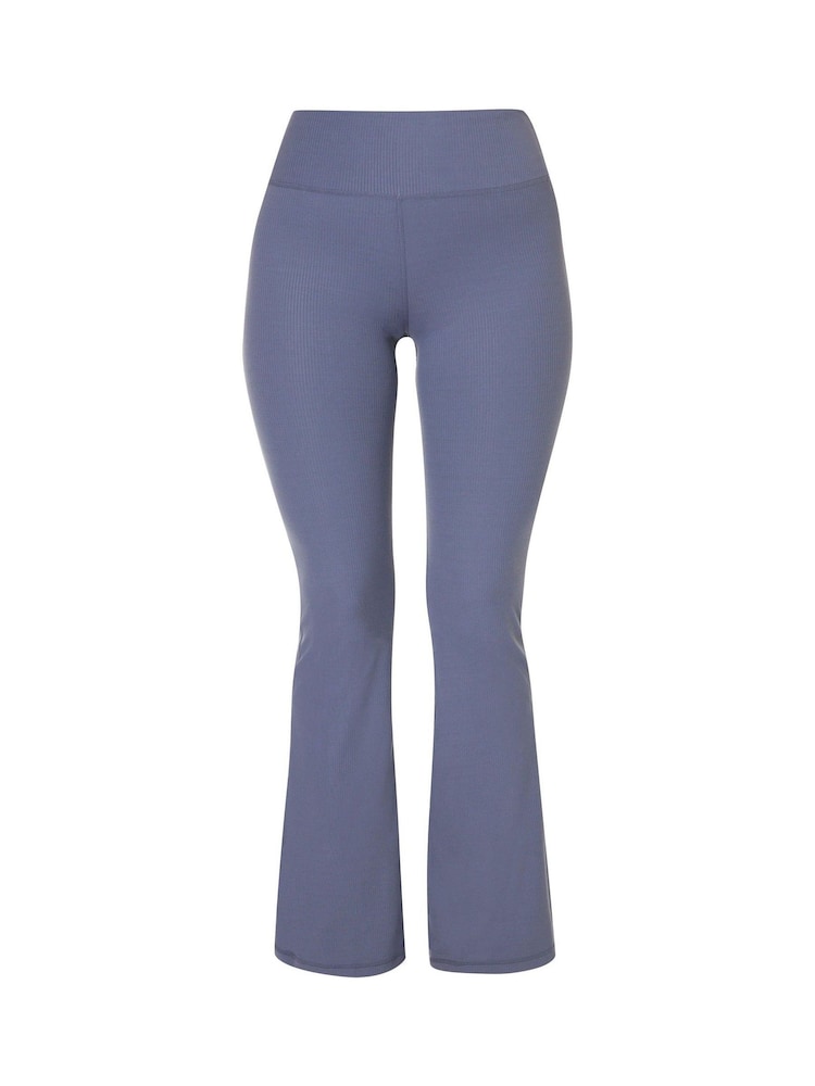 Sweaty Betty Blue Glow Flex Rib Flare Trousers - Image 6 of 6