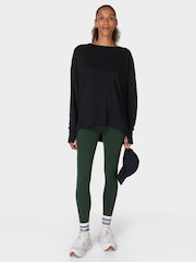 Sweaty Betty Black After Class Cross Back Sweatshirt - Image 4 of 7