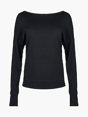 Sweaty Betty Black After Class Cross Back Sweatshirt - Image 7 of 7