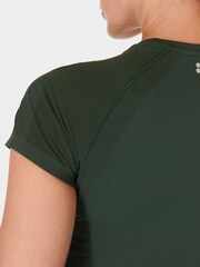 Sweaty Betty Green Athlete Seamless Workout T-Shirt - Image 6 of 7