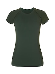 Sweaty Betty Green Athlete Seamless Workout T-Shirt - Image 7 of 7