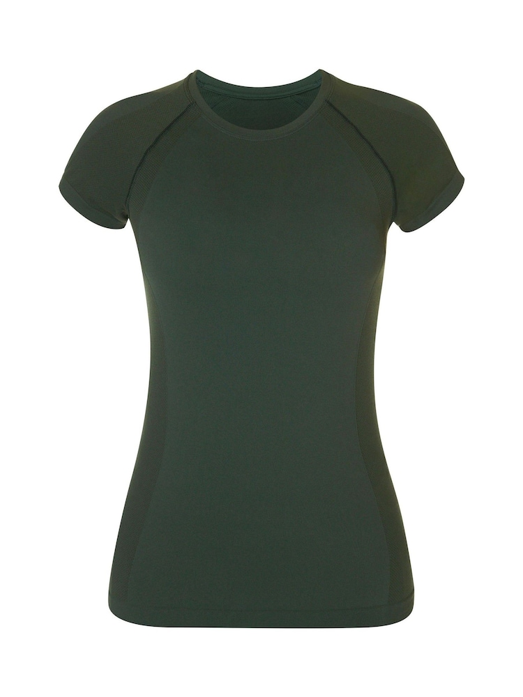 Sweaty Betty Green Athlete Seamless Workout T-Shirt - Image 7 of 7
