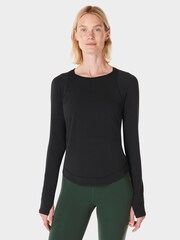 Sweaty Betty Black Breathe Easy Long Sleeve Top - Image 1 of 8