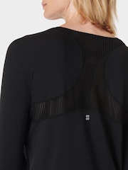 Sweaty Betty Black Breathe Easy Long Sleeve Top - Image 6 of 8