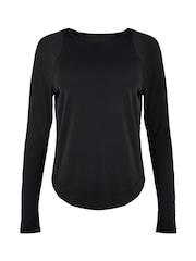 Sweaty Betty Black Breathe Easy Long Sleeve Top - Image 8 of 8