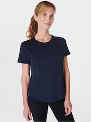 Sweaty Betty Blue Chrome Breathe Easy T-Shirt - Image 4 of 6