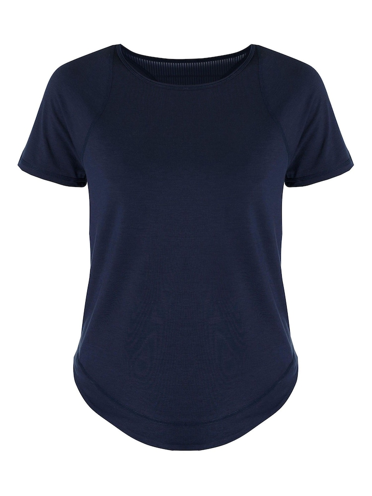 Sweaty Betty Blue Chrome Breathe Easy T-Shirt - Image 6 of 6