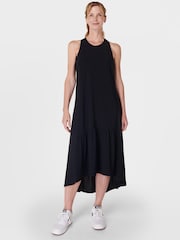 Sweaty Betty Black Explorer Ace Midi Dress - Image 1 of 8
